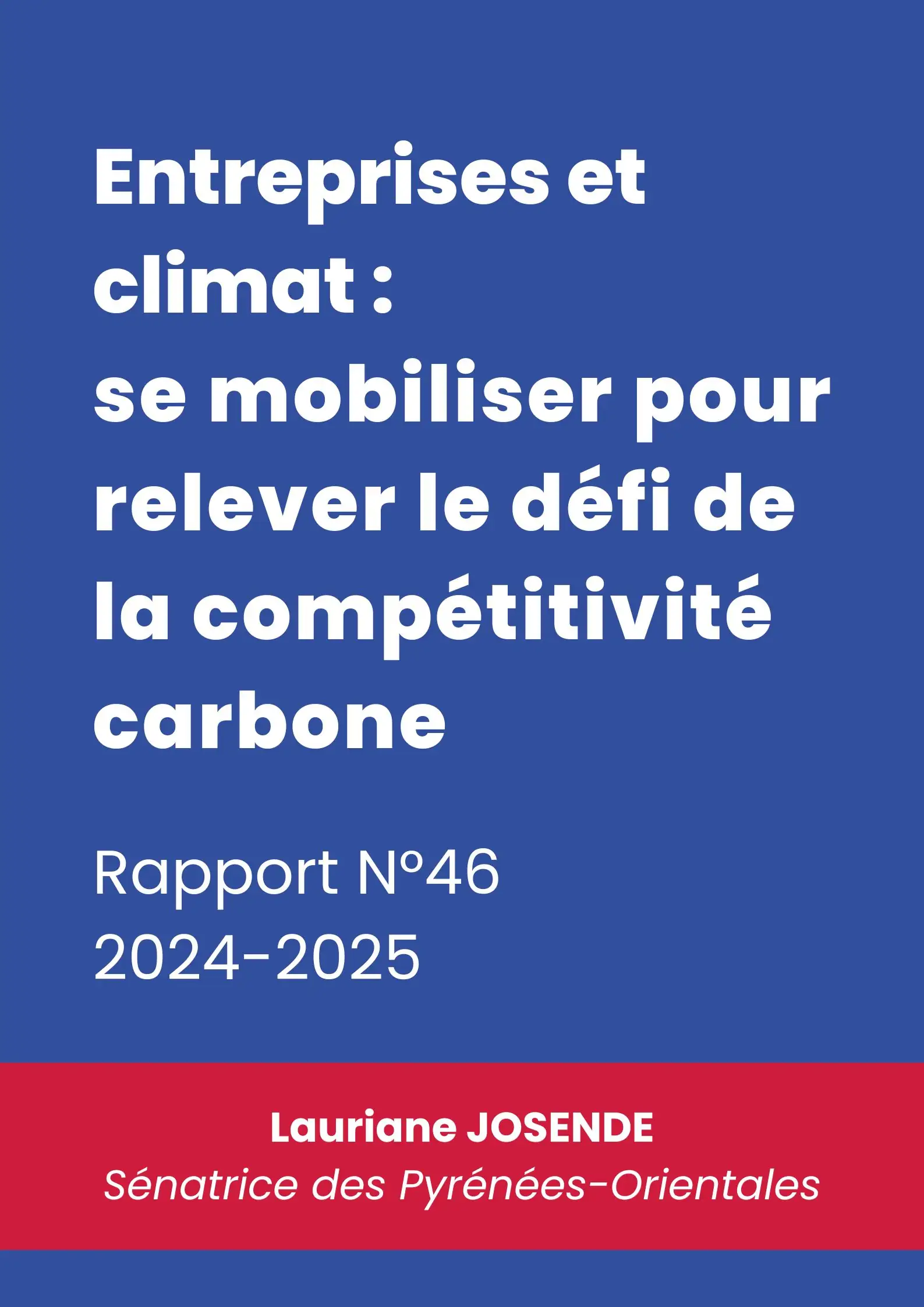 Rapport du Sénat - Entreprises et climat